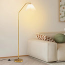 Modern Standing Lamp with Adjustable Lamp Head and Pleated Lampshade by LJGDeals
