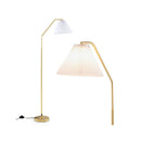 Modern Standing Lamp with Adjustable Lamp Head and Pleated Lampshade by LJGDeals