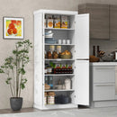 72.5 Inches Tall Buffet Cabinet with 6-Tier Shelves and 4 Doors by LJGDeals