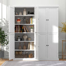 72.5 Inches Tall Buffet Cabinet with 6-Tier Shelves and 4 Doors by LJGDeals