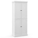72.5 Inches Tall Buffet Cabinet with 6-Tier Shelves and 4 Doors by LJGDeals