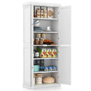 72.5 Inches Tall Buffet Cabinet with 6-Tier Shelves and 4 Doors by LJGDeals