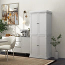 72.5 Inches Tall Buffet Cabinet with 6-Tier Shelves and 4 Doors by LJGDeals