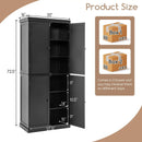 72.5 Inches Tall Buffet Cabinet with 6-Tier Shelves and 4 Doors by LJGDeals