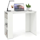 Computer Desk with Bookshelf for Small Space-White by LJGDeals
