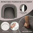 Modern Upholstered Barrel Teddy Velvet Chair with Ottoman by DirectDeals