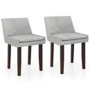 Modern Upholstered Fabric Side Leisure Chair Set of 2-Gray by LJGDeals