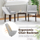 Modern Upholstered Fabric Side Leisure Chair Set of 2-Gray by LJGDeals
