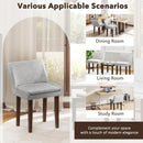Modern Upholstered Fabric Side Leisure Chair Set of 2-Gray by LJGDeals