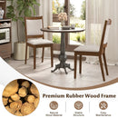 Modern Dining Upholstered Kitchen Chair Set of 2 with Padded Backrest-Brown by LJGDeals