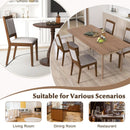Modern Dining Upholstered Kitchen Chair Set of 2 with Padded Backrest-Brown by LJGDeals