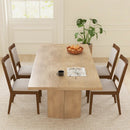 Modern Dining Upholstered Kitchen Chair Set of 2 with Padded Backrest-Brown by LJGDeals