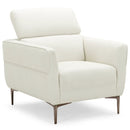 Modern Upholstered Single Sofa with Adjustable Headrest by LJGDeals