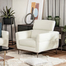 Modern Upholstered Single Sofa with Adjustable Headrest by DirectDeals