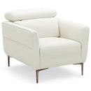 Modern Upholstered Single Sofa with Adjustable Headrest by DirectDeals
