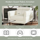 Modern Upholstered Single Sofa with Adjustable Headrest by LJGDeals