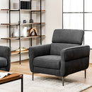 Modern Upholstered Single Sofa with Adjustable Headrest by LJGDeals