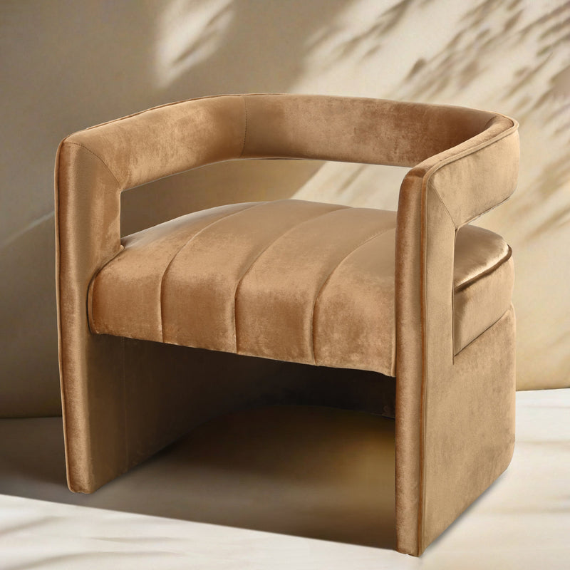 Walker Edison | Modern Luxury Curved Velvet Accent Chair