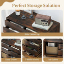 Modern Vertical 5-Drawer Mobile Chest with Door 5 Casters by LJGDeals