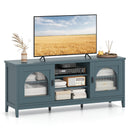 Modern Vintage TV Cabinet with Adjustable Shelves and 2 Cable Holes for TVs up to 65 Inches by DirectDeals