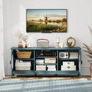 Modern Vintage TV Cabinet with Adjustable Shelves and 2 Cable Holes for TVs up to 65 Inches by LJGDeals