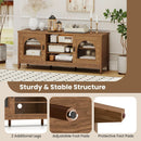 Modern Vintage TV Cabinet with Adjustable Shelves and 2 Cable Holes for TVs up to 65 Inches by LJGDeals