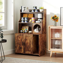 Modern Wooden Industrial Cat Litter Box Enclosure with Storage Shelves-Brown by LJGDeals