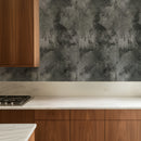 Dark Grey Grunge Concrete Wallpaper - Industrial Modern Design