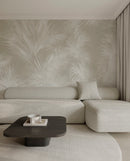 Beige & White Tropical Palm Wall Mural