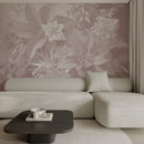 Dusty Mauve Vintage Botanical Wall Mural