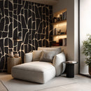 Black & White Organic Geometric Wallpaper - Abstract Mosaic Shapes