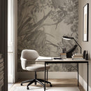 Vintage Etched Tulip & Narcissus Floral Wall Mural