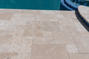 Ivory Moderno Travertine Filled and Tumbled Pavers