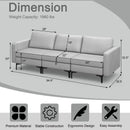 3-Seat Sectional Sofa Couch with Armrest Magazine Pocket and Metal Leg by LJGDeals