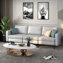 3-Seat Sectional Sofa Couch with Armrest Magazine Pocket and Metal Leg by LJGDeals
