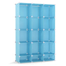 13-Cube Modular Kids Wardrobe with Hanging Rod and Shelves by LJGDeals