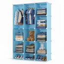 13-Cube Modular Kids Wardrobe with Hanging Rod and Shelves