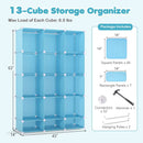 13-Cube Modular Kids Wardrobe with Hanging Rod and Shelves by DirectDeals
