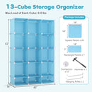 13-Cube Modular Kids Wardrobe with Hanging Rod and Shelves