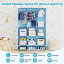 13-Cube Modular Kids Wardrobe with Hanging Rod and Shelves