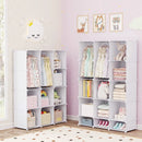 13-Cube Modular Kids Wardrobe with Hanging Rod and Shelves by LJGDeals