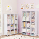 13-Cube Modular Kids Wardrobe with Hanging Rod and Shelves