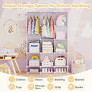 13-Cube Modular Kids Wardrobe with Hanging Rod and Shelves by DirectDeals