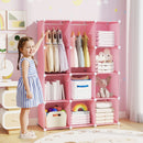 Modular Kids Wardrobe with 10 Cubes & Hanging Rod