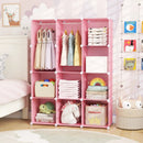 Modular Kids Wardrobe with 10 Cubes & Hanging Rod by DirectDeals