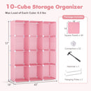 Modular Kids Wardrobe with 10 Cubes & Hanging Rod