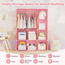 Modular Kids Wardrobe with 10 Cubes & Hanging Rod by LJGDeals