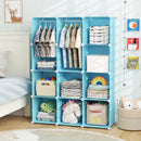 Modular Kids Wardrobe with 10 Cubes & Hanging Rod