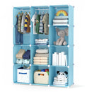 Modular Kids Wardrobe with 10 Cubes & Hanging Rod