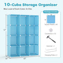 Modular Kids Wardrobe with 10 Cubes & Hanging Rod by LJGDeals